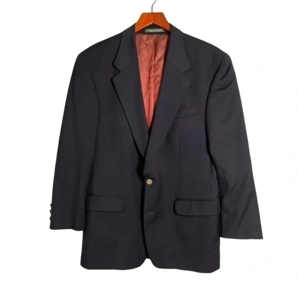 Fiori Pure Wool Sports Coat Blazer in Black Sz 40R